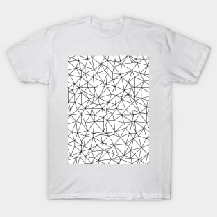 Minimal Geometric Black and White Lines Pattern T-Shirt